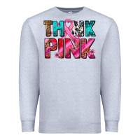 Heather Grey think pink cancer ribbon Premium Sweatshirt - AdoDesignShop