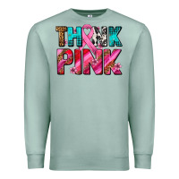 Seafoam think pink cancer ribbon Premium Sweatshirt - AdoDesignShop