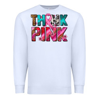 White think pink cancer ribbon Premium Sweatshirt - AdoDesignShop