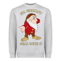 Heather Grey santa grumpy Heavyweight Sweatshirt - artisFamous
