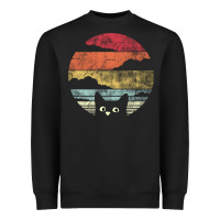 Black cat retro vintage style Heavyweight Sweatshirt - artisFamous