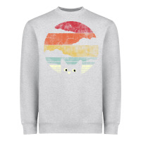 Heather Grey cat retro vintage style Heavyweight Sweatshirt - artisFamous
