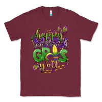 Burgundy happy mardi gras yall Classic Tee - CowGirlArtShop