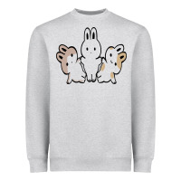 Heather Grey bunnys Heavyweight Sweatshirt - artisFamous