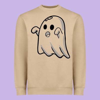 Ghost Heavyweight Sweatshirt Designed By Artisfamous