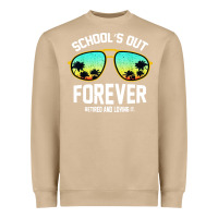 Mushroom school out forever retired teacher retro summer Heavyweight Sweatshirt - artisFamous