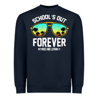 Navy school out forever retired teacher retro summer Heavyweight Sweatshirt - artisFamous