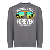 School Out Forever Retired Teacher Retro Summer Heavyweight Sweatshirt | Teevron