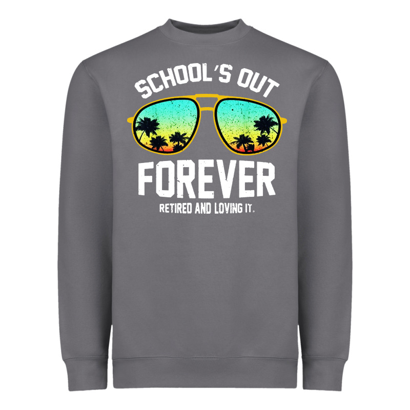 School Out Forever Retired Teacher Retro Summer Heavyweight Sweatshirt by artisFamous | Teevron