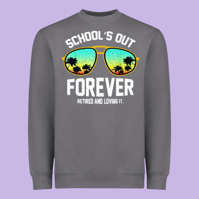School Out Forever Retired Teacher Retro Summer Heavyweight Sweatshirt Designed By Artisfamous
