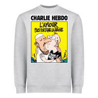 Heather Grey charlie hebdo Heavyweight Sweatshirt - artisFamous