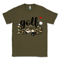 Army Green golf dad Classic Tee - Artiststas