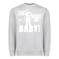 Heather Grey American bodybuilder Heavyweight Sweatshirt - artisFamous