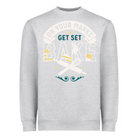 Heather Grey on your marks get set bake Heavyweight Sweatshirt - artisFamous