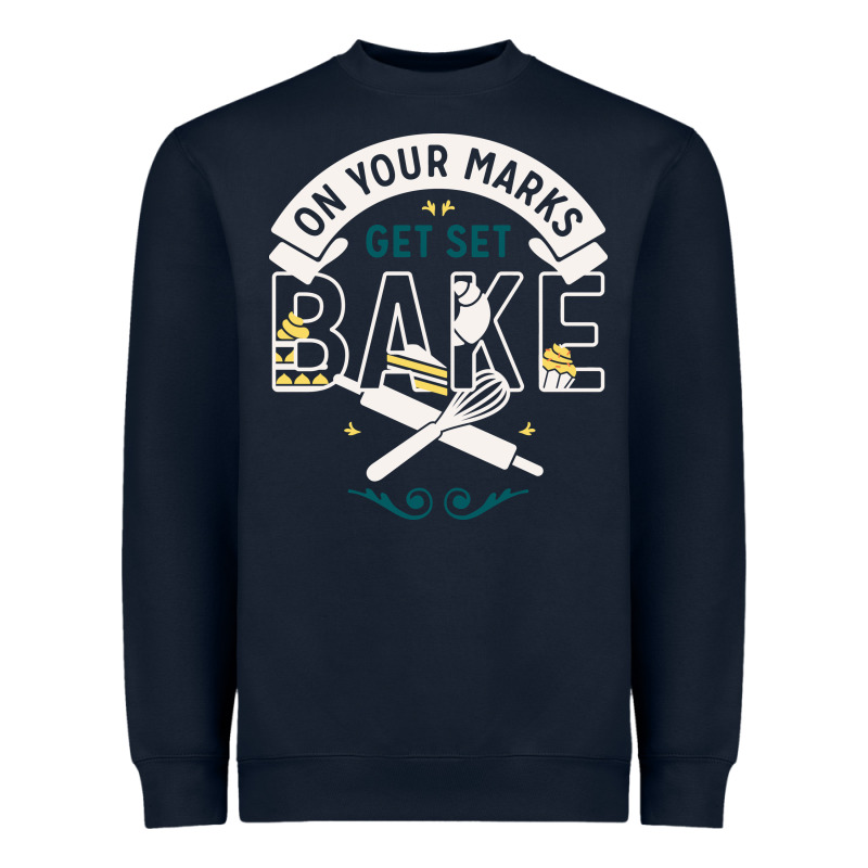 On Your Marks Get Set Bake Heavyweight Sweatshirt by artisFamous | Teevron