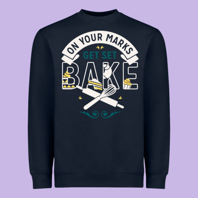 On Your Marks Get Set Bake Heavyweight Sweatshirt Designed By Artisfamous