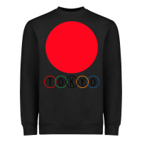 Black Japan Flag Olympics Heavyweight Sweatshirt - artisFamous