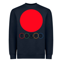 Navy Japan Flag Olympics Heavyweight Sweatshirt - artisFamous