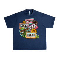 Navy 90s country caassette tapes Urban Heavy Tee - OliviaCreatesArt