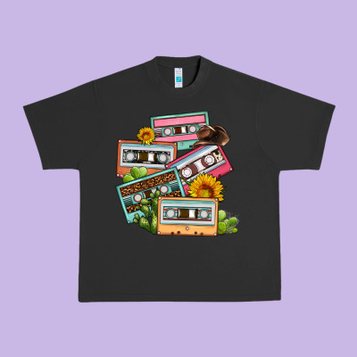 90s Country Caassette Tapes Urban Heavy Tee Designed By Oliviacreatesart