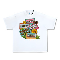 White 90s country caassette tapes Urban Heavy Tee - OliviaCreatesArt