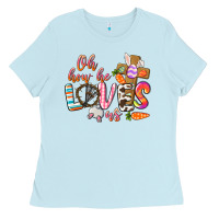 Baby Blue oh how he loves us Ladies Tee - CowGirlArtShop