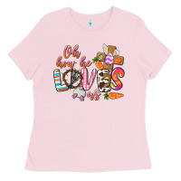 Bubblegum Pink oh how he loves us Ladies Tee - CowGirlArtShop