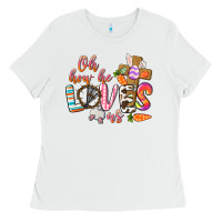 White oh how he loves us Ladies Tee - CowGirlArtShop