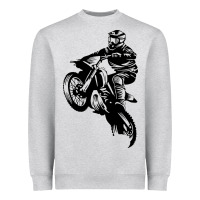 Heather Grey motocross dirt bike design got dirt Heavyweight Sweatshirt - artisFamous