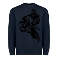 Navy motocross dirt bike design got dirt Heavyweight Sweatshirt - artisFamous
