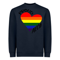 Navy proud ally lgbt heart gay pride month Heavyweight Sweatshirt - artisFamous