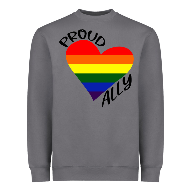 Proud Ally Lgbt Heart Gay Pride Month Heavyweight Sweatshirt by artisFamous | Teevron