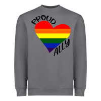 Proud Ally Lgbt Heart Gay Pride Month Heavyweight Sweatshirt | Teevron