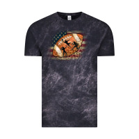 Cloud Black American Football Flag Players Vintage Tee - CowCowDesign