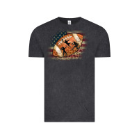 Vintage Black American Football Flag Players Vintage Tee - CowCowDesign