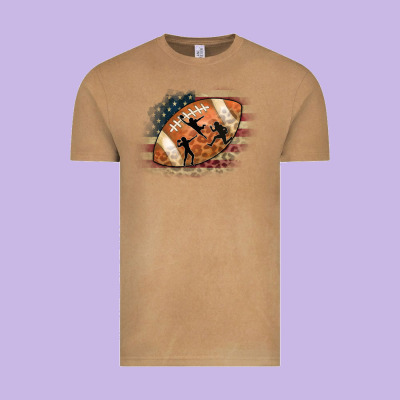 American Football Flag Players Vintage Tee Designed By Cowcowdesign
