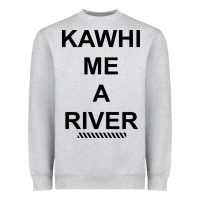 Heather Grey Kawhi River Funny Heavyweight Sweatshirt - artisFamous