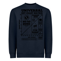 Navy hot crazy matrix matrix Heavyweight Sweatshirt - artisFamous
