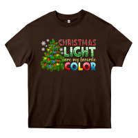 Chocolate Brown Christmas light are my favorite color Heavy Core Tee - NancyCooperArtShop