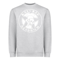 Heather Grey knuckle sandwich Heavyweight Sweatshirt - artisFamous