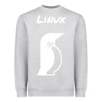 Heather Grey linux Heavyweight Sweatshirt - artisFamous