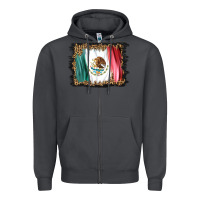 Smoke distressed mexico flag Zipper Hoodie - BarkalooDesign