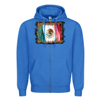 True Royal distressed mexico flag Zipper Hoodie - BarkalooDesign
