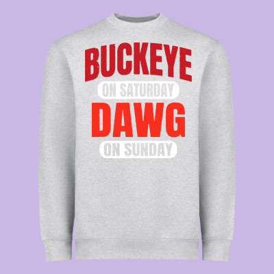 Buckeye On Saturday Heavyweight Sweatshirt Designed By Artisfamous
