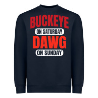 Navy buckeye on saturday Heavyweight Sweatshirt - artisFamous