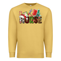 Antique Gold Christmas nurse Premium Sweatshirt - AdoDesignShop