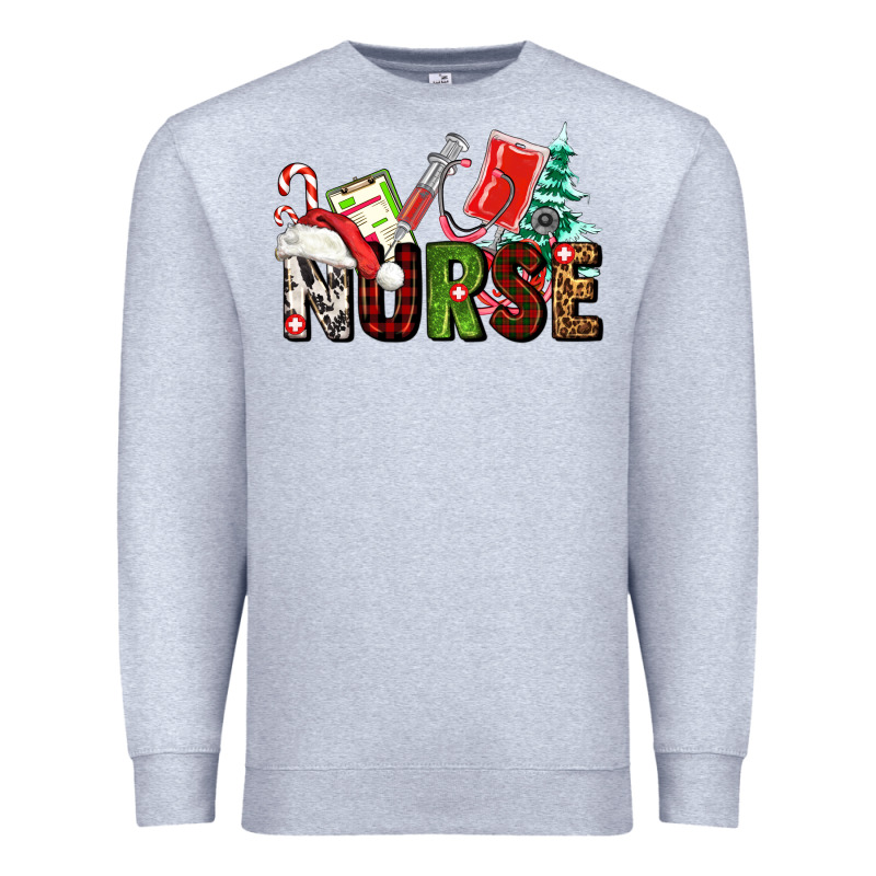 Christmas Nurse Premium Sweatshirt by AdoDesignShop | Teevron