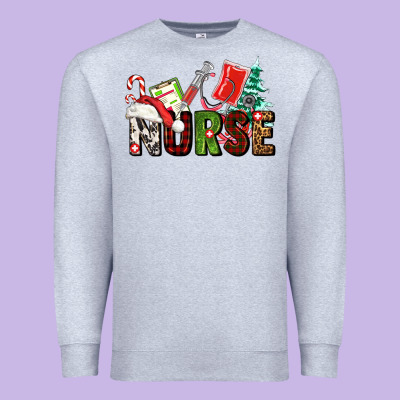 Christmas Nurse Premium Sweatshirt Designed By Adodesignshop