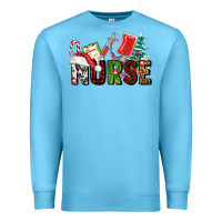 Ocean Blue Christmas nurse Premium Sweatshirt - AdoDesignShop