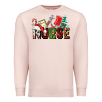 Pale Pink Christmas nurse Premium Sweatshirt - AdoDesignShop